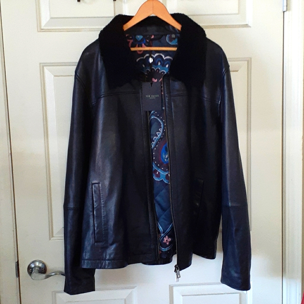 Ted Baker Shearling Leather Coat - image 1